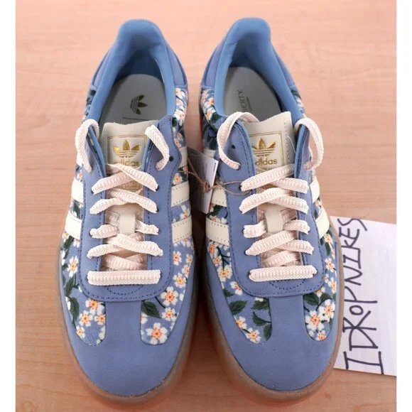 Adidas Sambae x Liberty London Tactile Blue Floral Women's Shoes - Picture 4 of 11